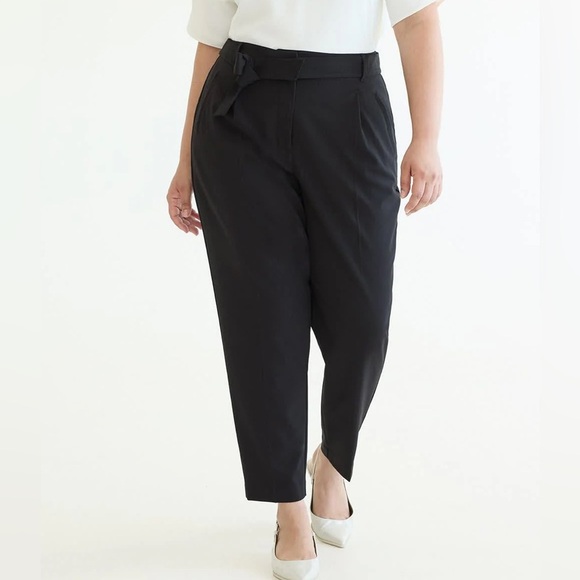 Reitmans Pants - Reitmans The Timeless Belted Tapered High-Rise Pants Curvy Fit Size 22